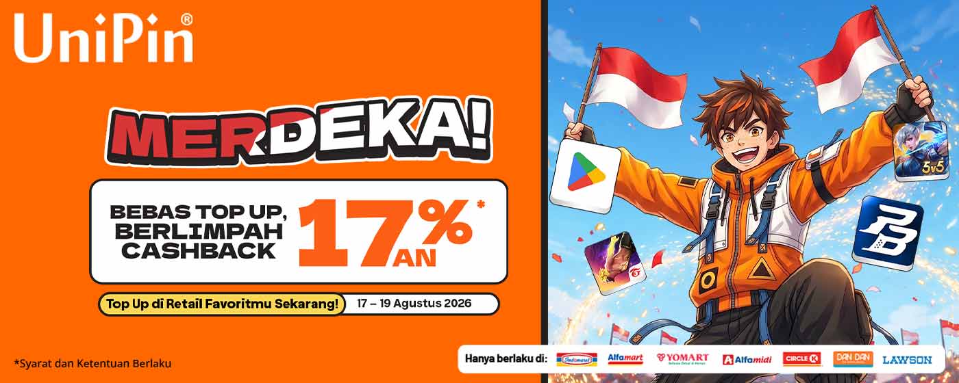 Rayakan 17-an dengan Top Up & Dapatkan Cashback Hingga 17%!